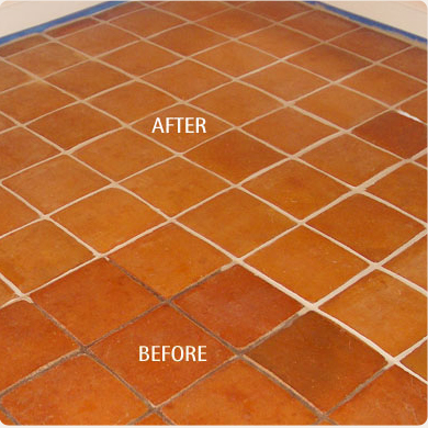 Before and After Image of a Tile Cleaning Service
